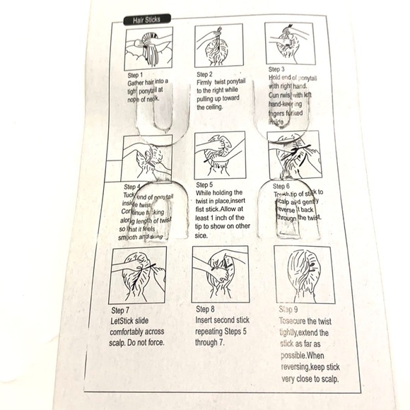 White Updo Hair Sticks Picks Rhinestone Accents - Picture 2 of 4